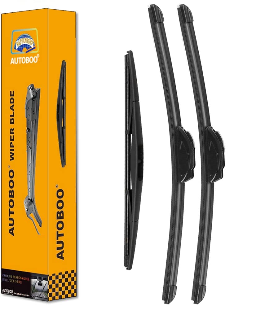 AUTOBOO Replacement for Honda fit Rear and Front Windshield Wiper Blade 2009-2020,3 Pieces 28"+14"+14 inch