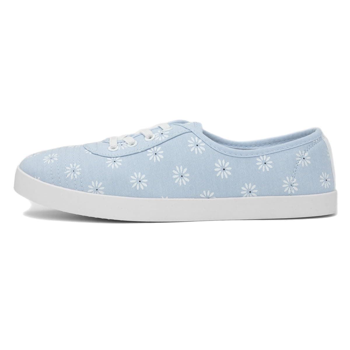 Womens Blue Daisy Print Canvas Shoe