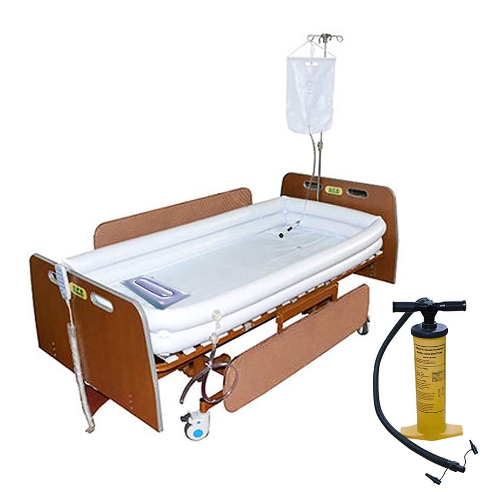 – Inflatable Bathtub Shower Bath Basin Kit for The Elderly, Disabled, Seniors, Bedridden Patients, Handicapped, Bath in Bed. with Excellent Exhale and Deflate Together Air Pump