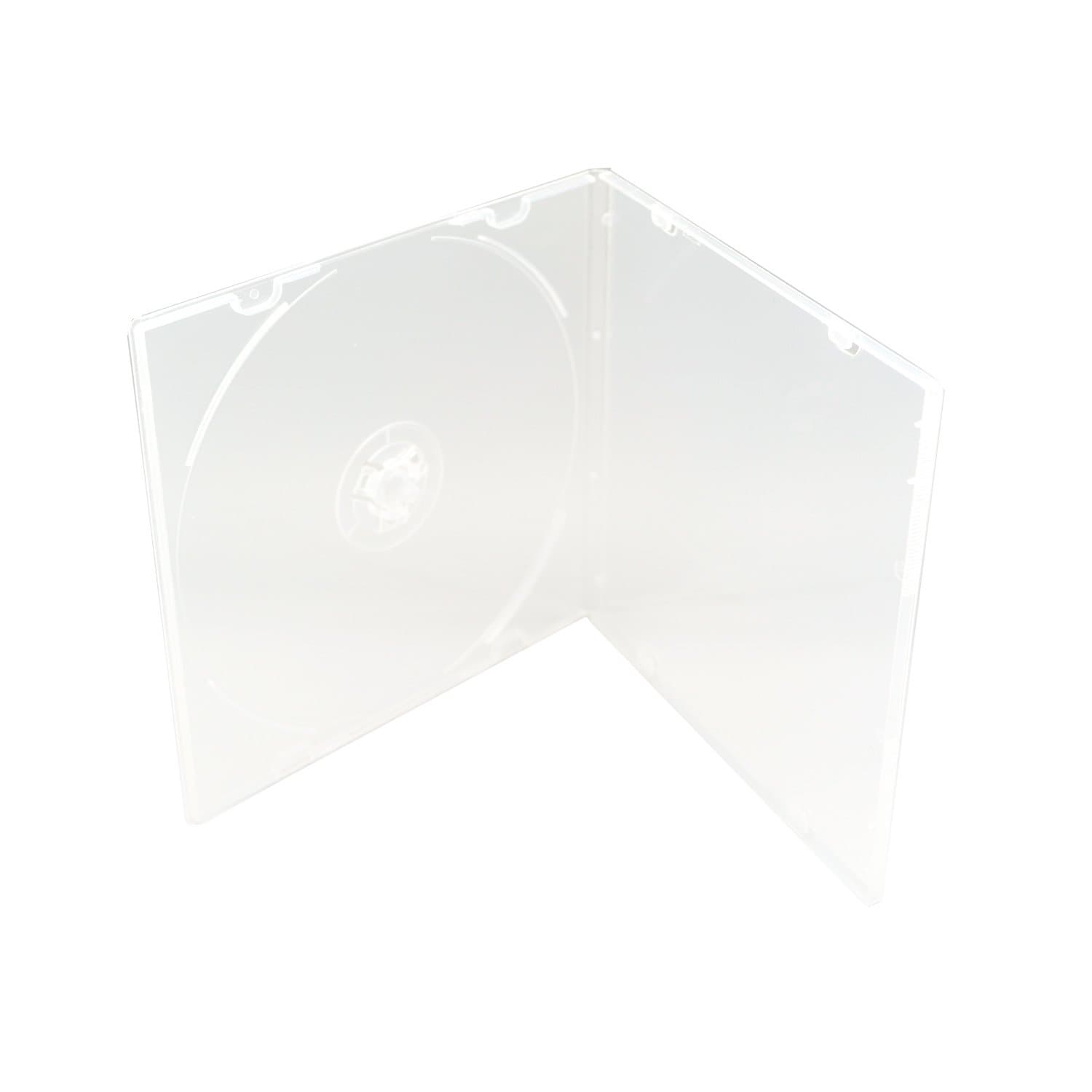 Maxtek 5.2mm Durable CD Case, Slim Single Clear PP Poly Plastic Cases, 100 Pack.
