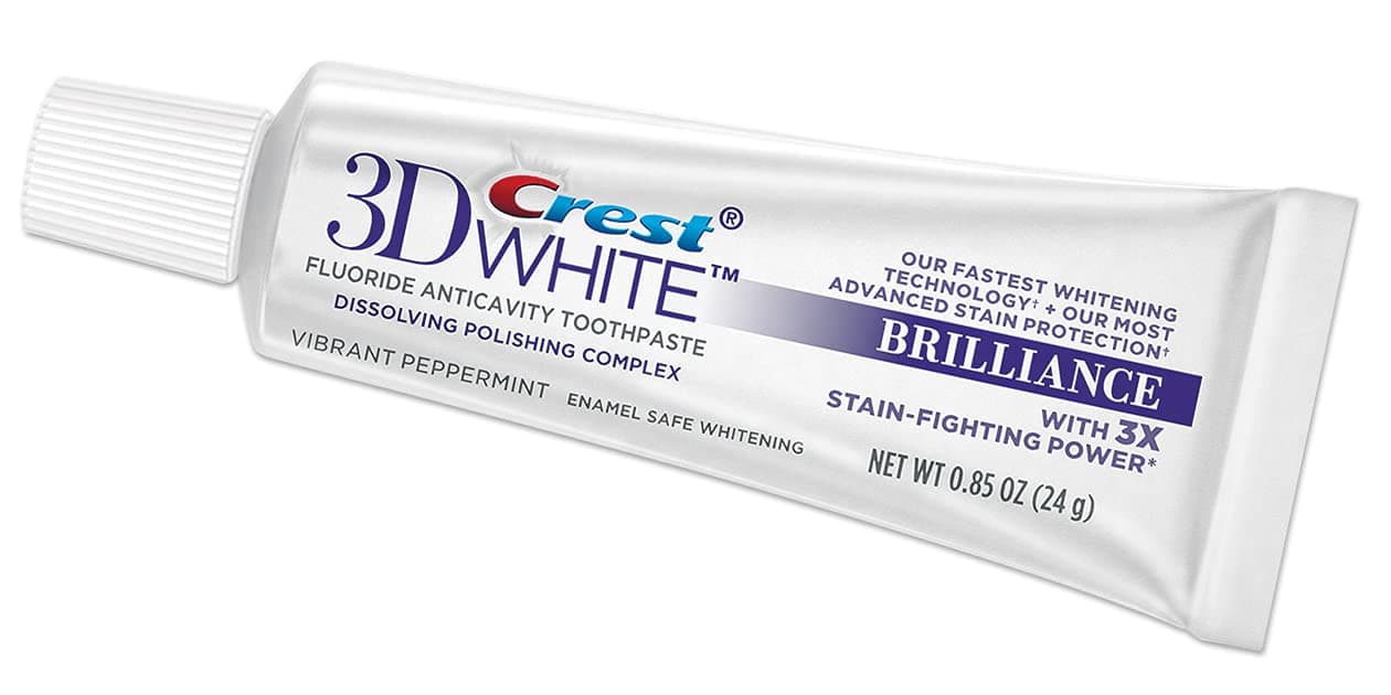 Crest 3D White Fluoride Anticavity Toothpaste 0.85 oz (Pack of 2)