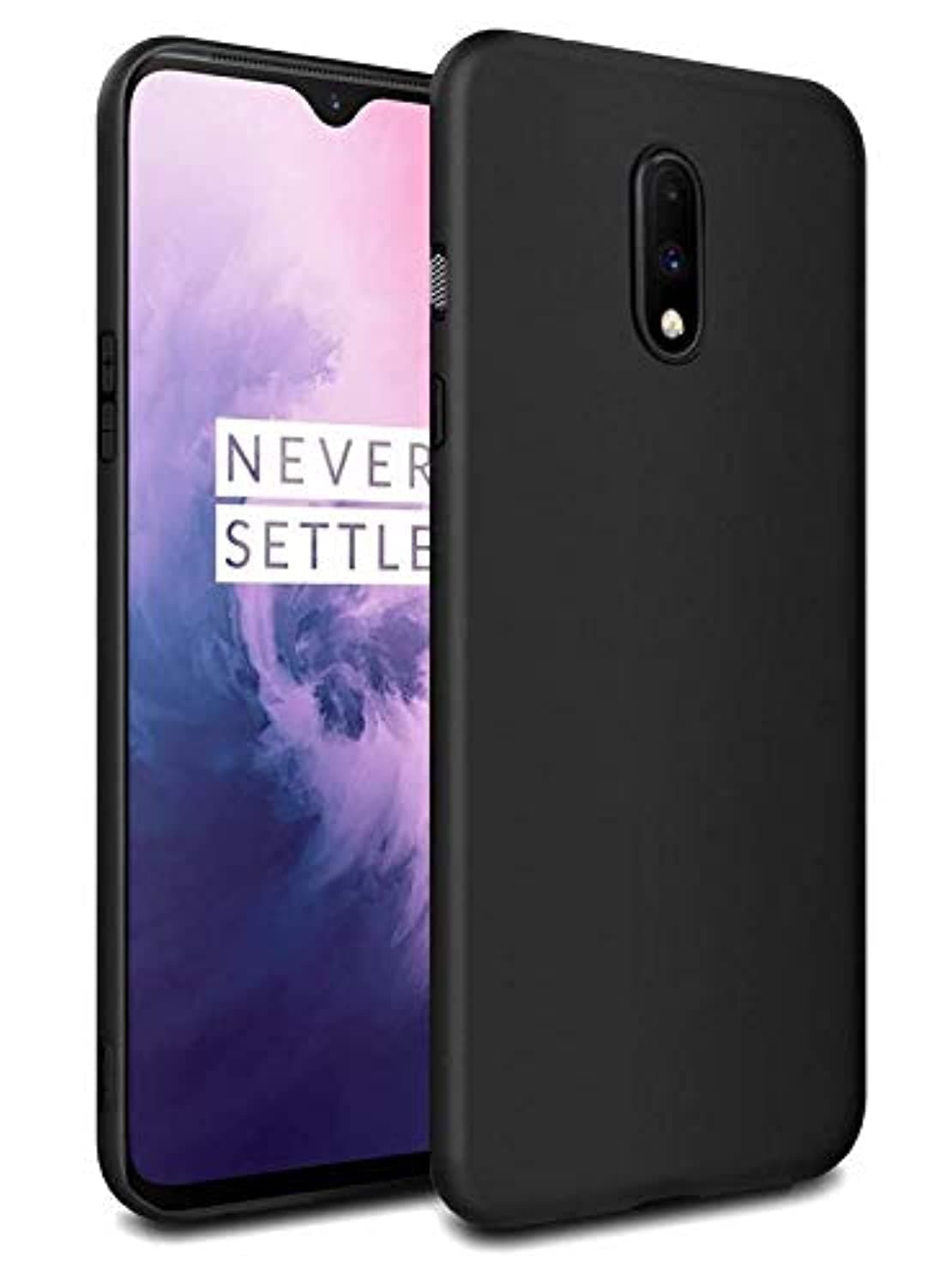 Oneplus 7 Case Cover Premium Ultra Thin Slim Soft Silicon Rubberized Matte Cover Case Cover for Oneplus 7 (Matte Black) by Nice.Store.UAE