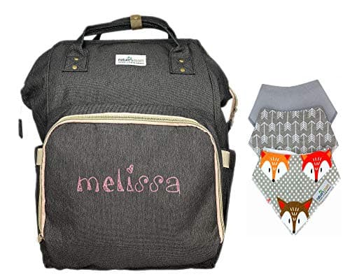 Baby Diaper Bag Backpack 3 Bonus Bibs