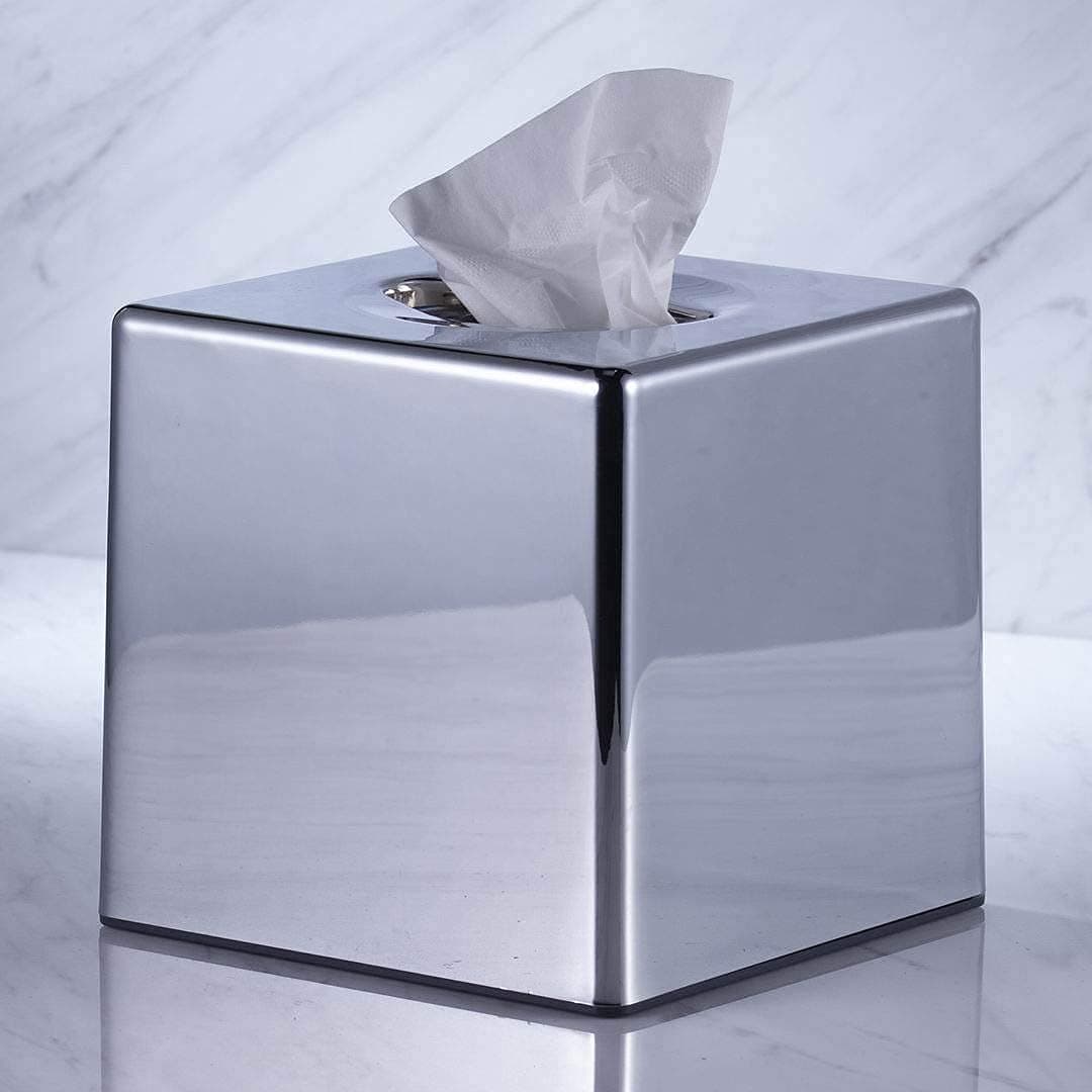 CUBE Tissue Holder | Tissue Cover for Hotel/Restaurent/Office | CHROME