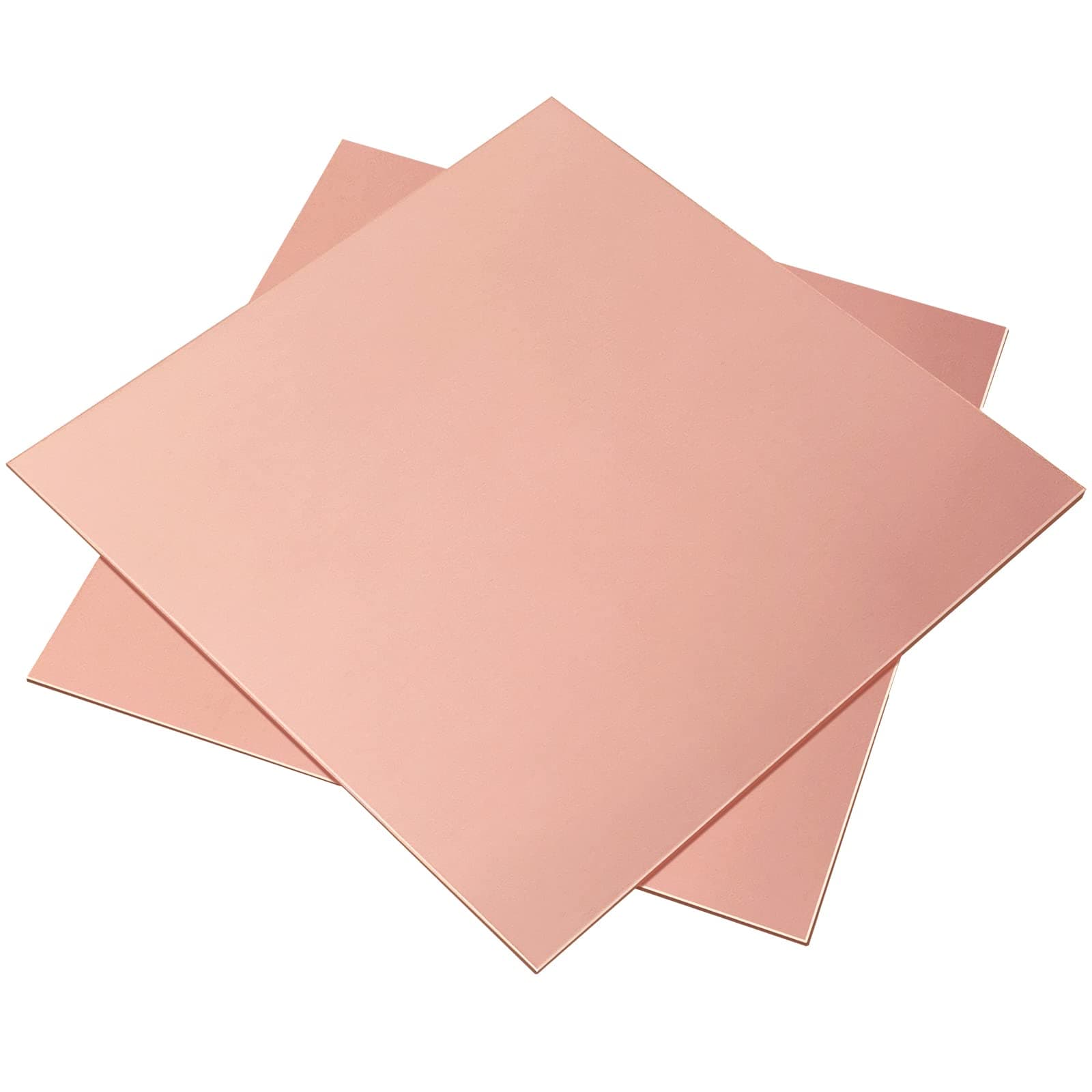 2 Pieces 99.9% Pure Copper Sheet, 8" x 10", 24 Gauge(0.5mm) Thickness, Film Attached Copper Plate, Great for Jewelry, Crafts, modelers