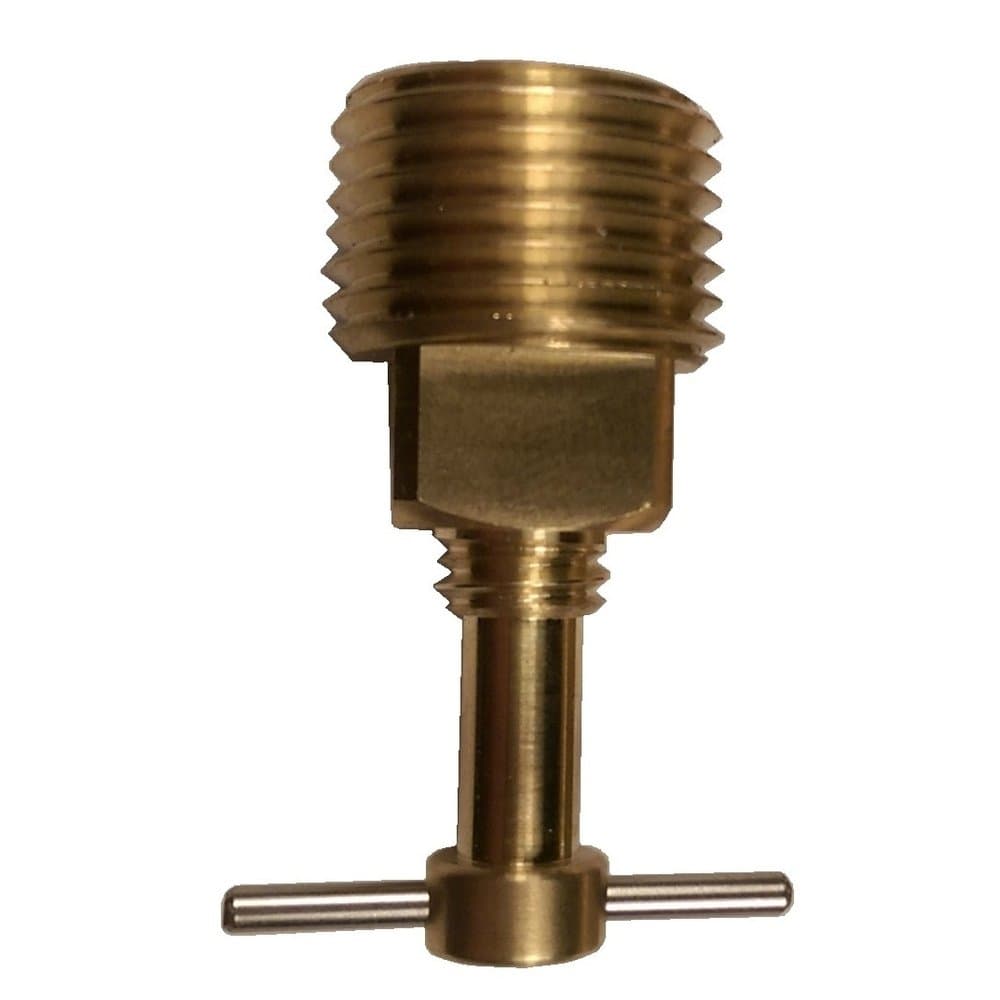 Bronze (C954) Threaded Garboard Drain Plug w/ 316 Stainless T-Handle for Boat