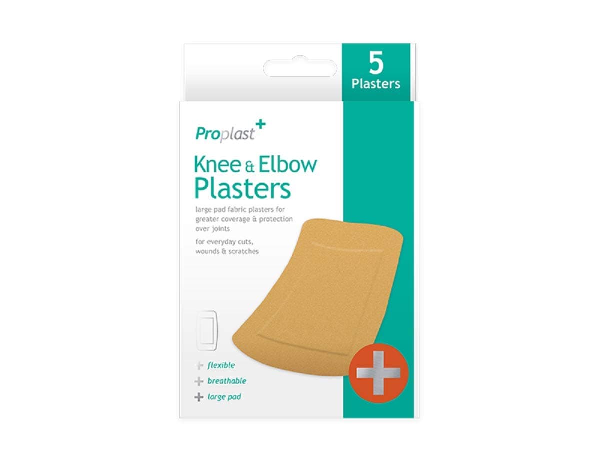 Extra large Knee And Elbow Fabric Plasters - Padded for Extra Comfort and To Help Promote Faster Healing.