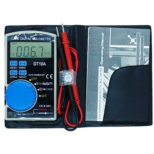Palm Size Ultra-portable Auto Ranging Auto-off Digital Multimeter Voltmeter Ammeter Ohmmeter, Resistance, AC/DC Current Voltage Meter Tester