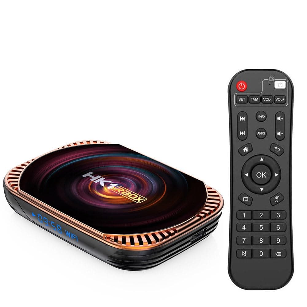 CHROXAndroid TV Box 11.0, HK1 RBOX X4TV Box 4K/8K 4GB RAM 128GB ROM, Android Box Wifi 6 with S905X4 CPU 3D 2.4G/5G Wifi Bluetooth 5.0 USB 3.0 Android TV Boxes,4gb+32gb