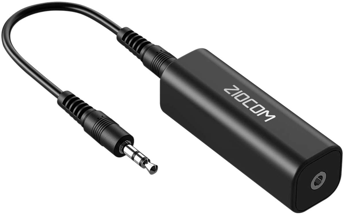 ZIOCOM Ground Loop Noise Isolator Eliminate the Buzzing Noise Completely while Playing Music for your Car Audio System Home Stereo with 3.5mm Audio Cable