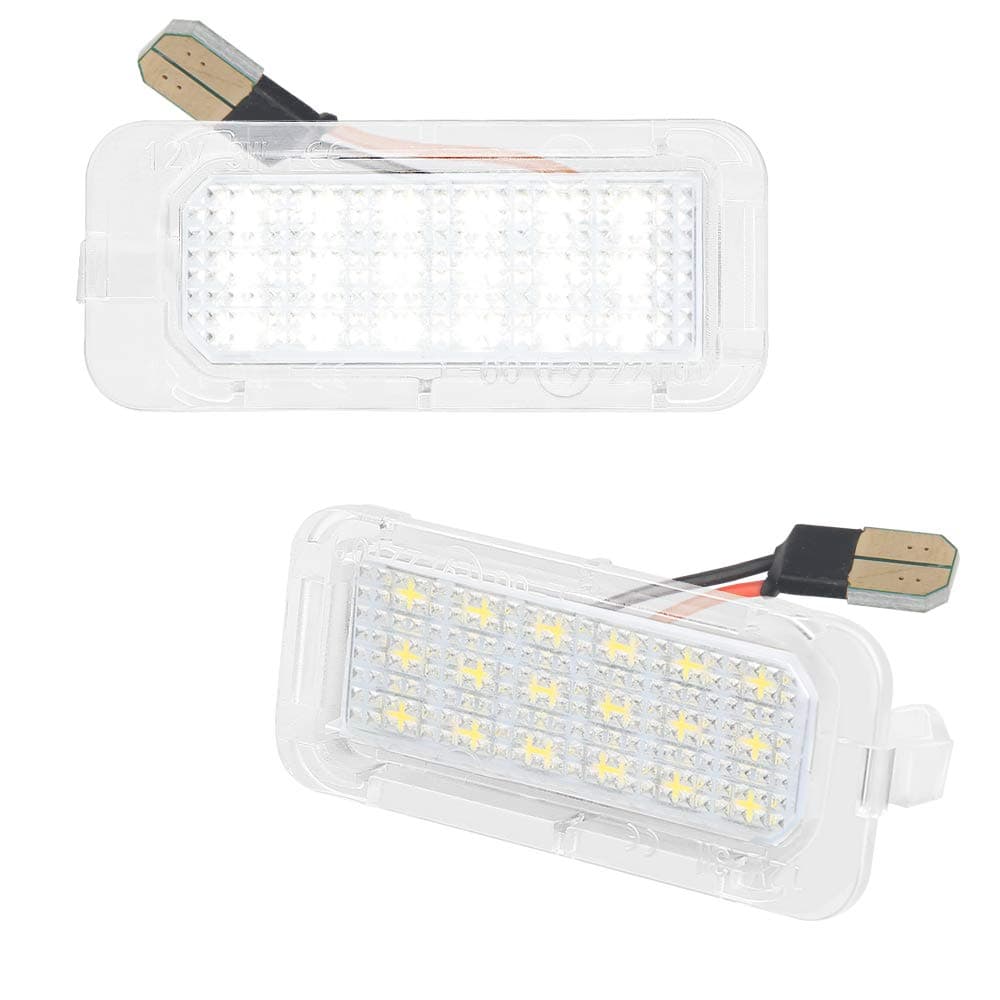 LED License Plate Light Lamp Assembly Car Light Compatible with Explorer Escape Fusion Fiesta Expedition Lincoln MKC 6000K White, Pack of 2