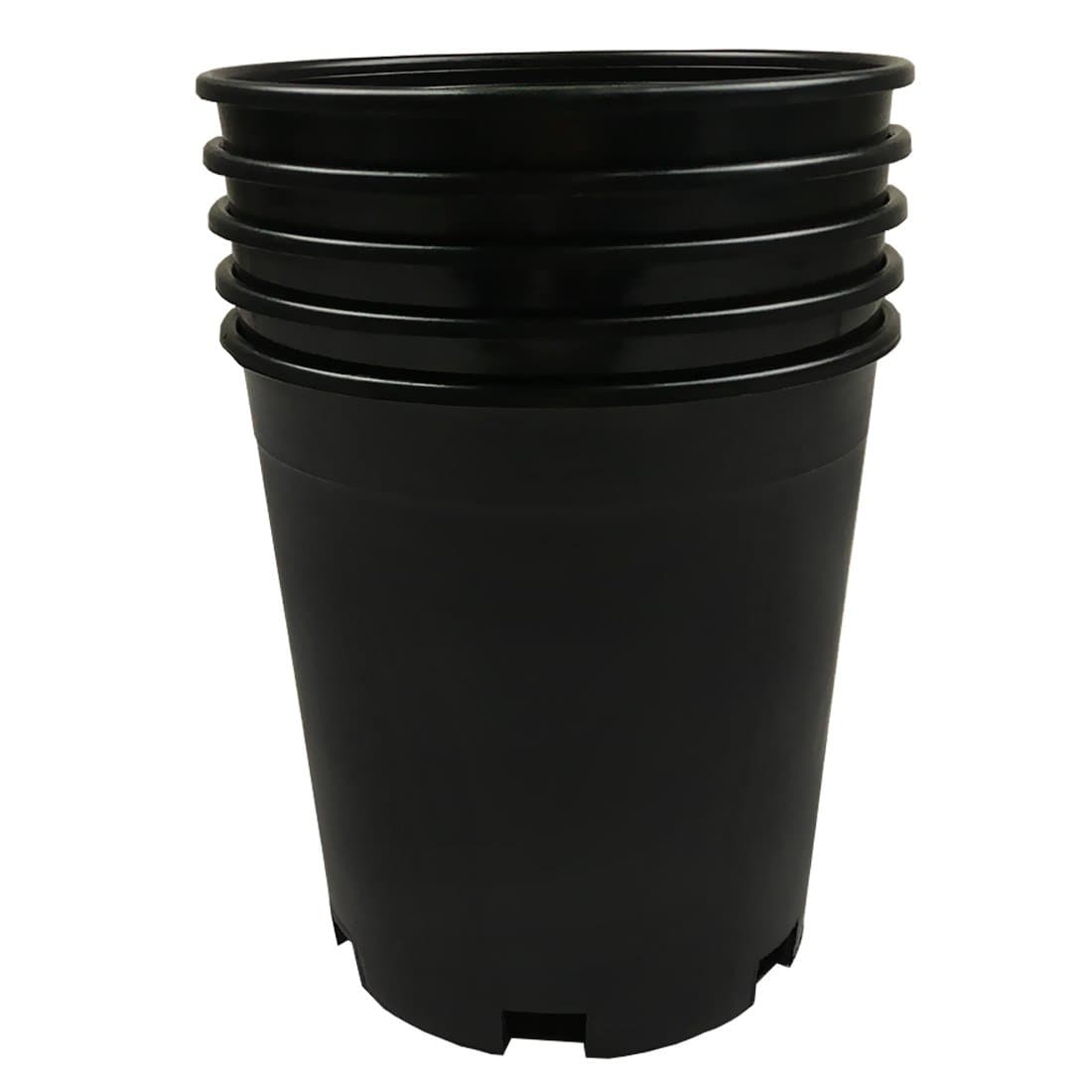 5-Pack 1 Gallon Premium Black Plastic Nursery Plant Container Garden Planter Pots (1 Gallon)