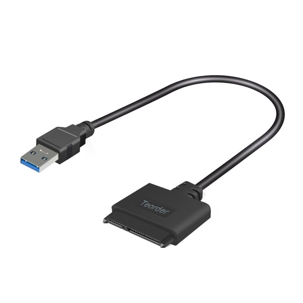 SATA to USB,Teorder SATA to USB Cable Adapter Universal Serial Bus 3.0 Series ATA III Adaptor with UASP USB-IF 22Pin(7Pin+15Pin) 21'' Converter for 2.5" Hybird Hard Disk HHD, HDD,SSD