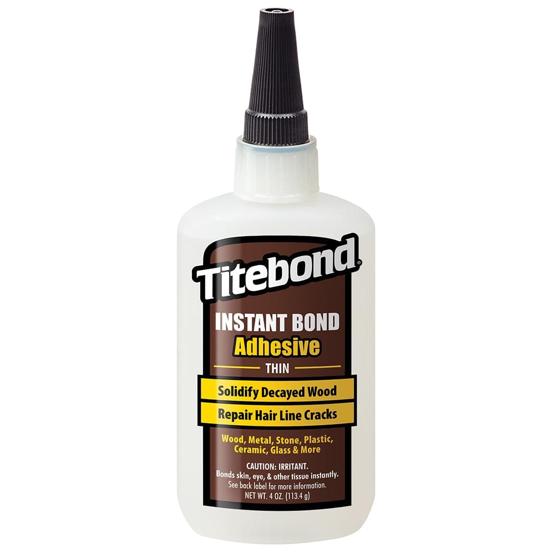 Instant Bond Thin Adhesive, 3-second Bond, Home Repair, Woodworking, Crafts, Hairline Cracks, Filling Wood Knots, 4 oz. 6202