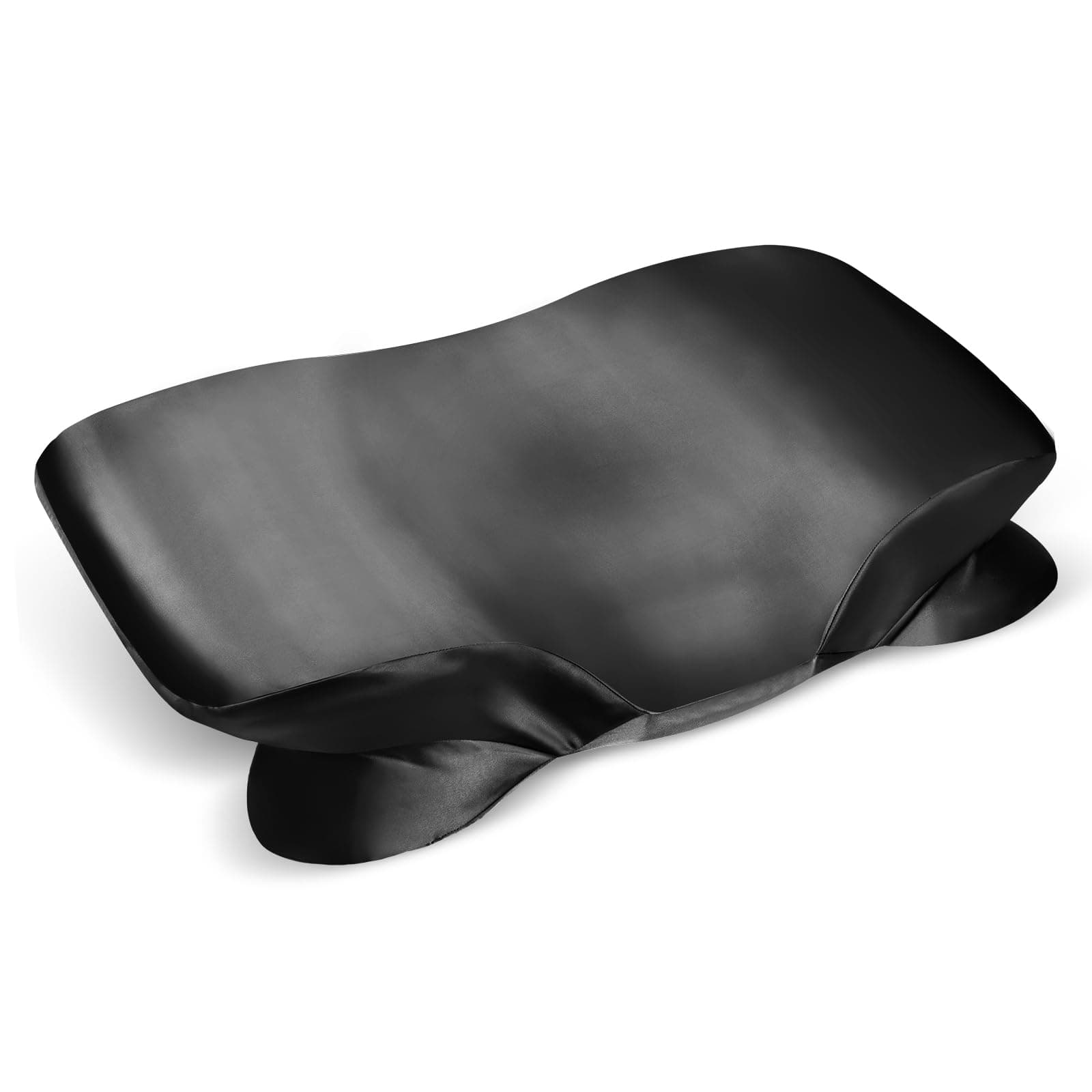 Satin Pillowcase for Zelimun Cervical Pillow, Ergonomic Case, Smooth & Soft Pillowcase, Black Pillow Cover with Zipper