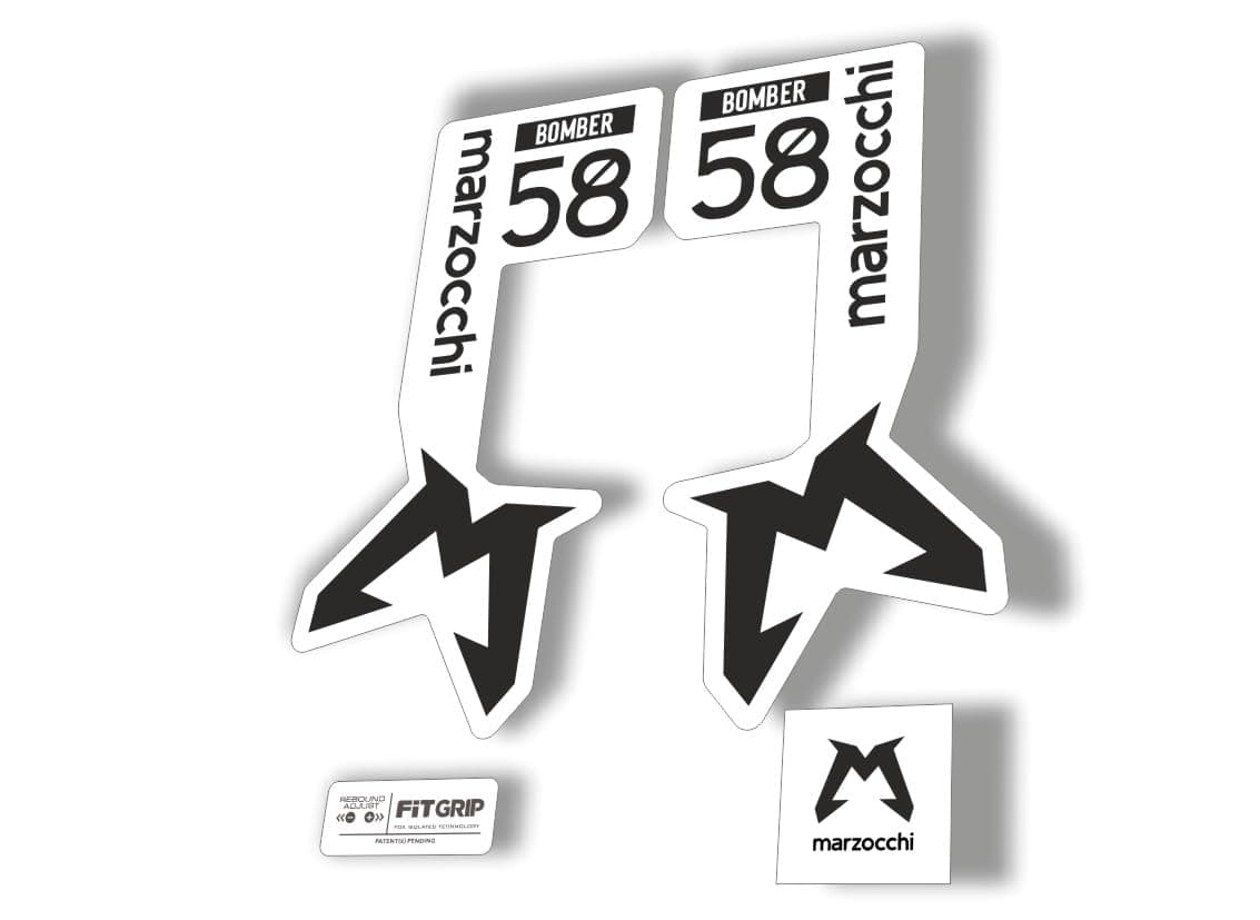 Fork Replacement Decal Sticker Compatibale for Marzocchi Bomber 58 2025 Series Black (Glossy)