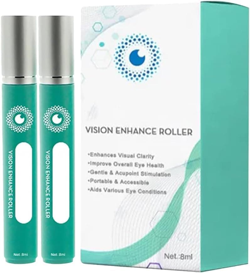 Vision Enhance Roller, Vision Enhance Roller, Eye Massage Roller, Alleviates Eye Strain, Relieve Eye Strain, Enhances Visual Clarity (2 Pcs)