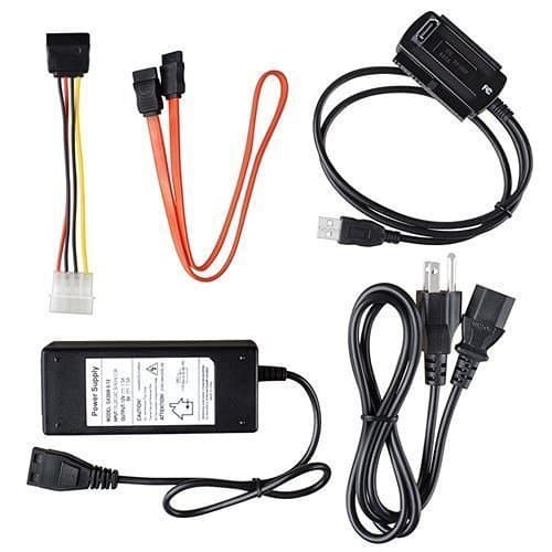 Generic SATA/PATA/IDE Drive to USB 2.0 Adapter Converter Cable for 2.5/3.5 Inch Hard Drive/5 inch Optical Drive with External AC Power Adapter