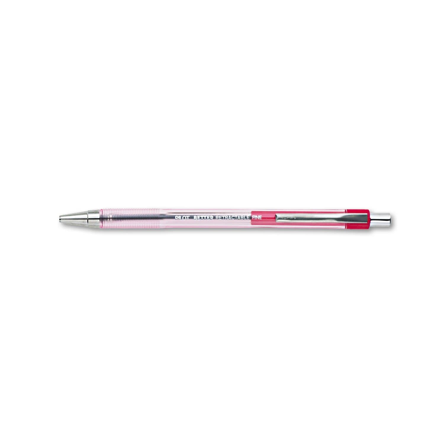 PILOT The Better Ball Point Pen Refillable & Retractable Ballpoint Pens, Fine Point, Red Ink, 12-Pack (30002)
