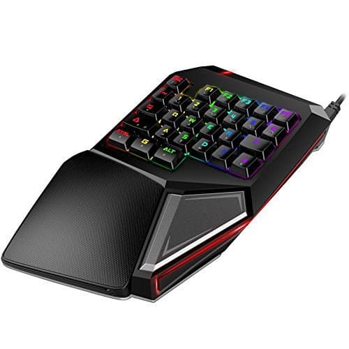 Aulidtech Delux T9 Plus Mechanical Gaming Keyboard Single Hand Keyboard USB Wired Kailh Blue Axis RGB LED Backlit 29 Keys