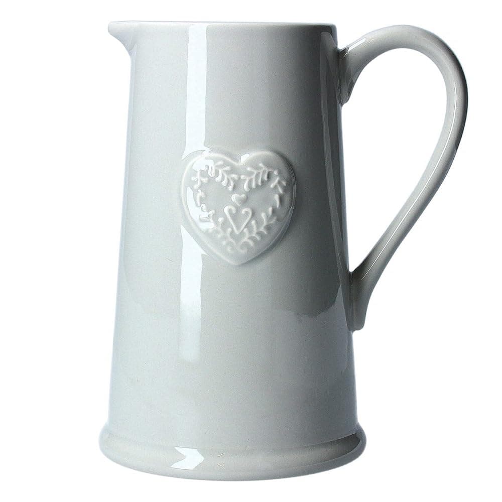 EMH Grey Ceramic Jug/Pitcher/Vase H:21.5 cm