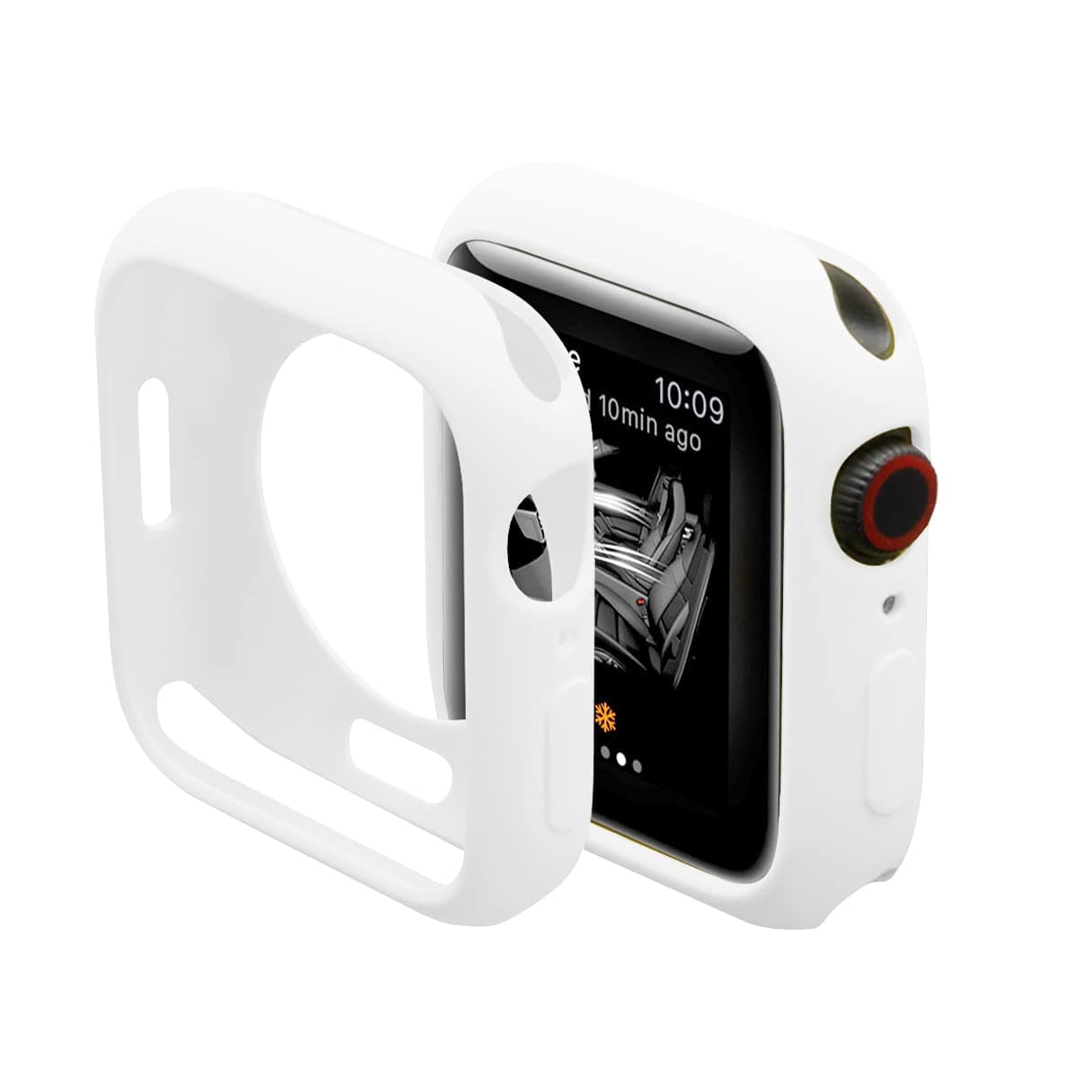 Hontao Ultra Thin Soft TPU Bumper Case Compatible for iWatch Apple Watch Series SE 6/5/4, 44mm