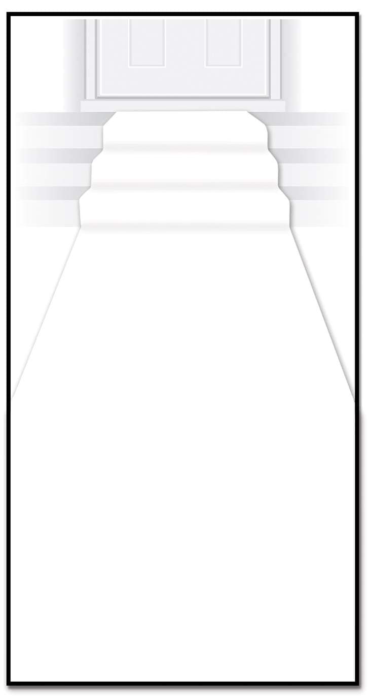 Beistle Carpet Runner, 24in by 15 ft, White, 1 piece