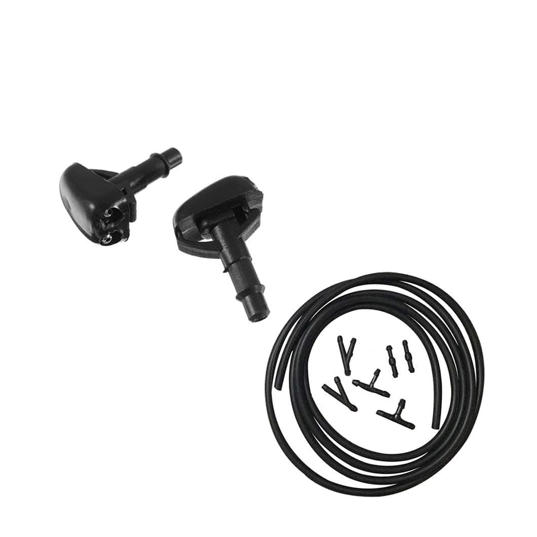 ZHParty Front Windshield Washer Fluid Hose(7Ft Long) with Connector & Hood Nozzle Sprayer kit for 1990-2005 Mitsbshi Lancer,EVO,Montero,Pajero–Replaces OEM # 8265A083,MR971044
