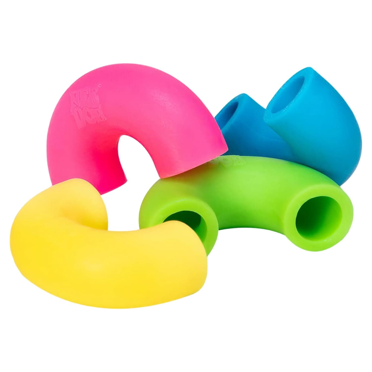 NeeDoh Mac 'N' Squeeze - Sensory Squeeze Toy - Contains 4 Squishy Noodles - 3" Wide - Color May Vary (Pack of 1)