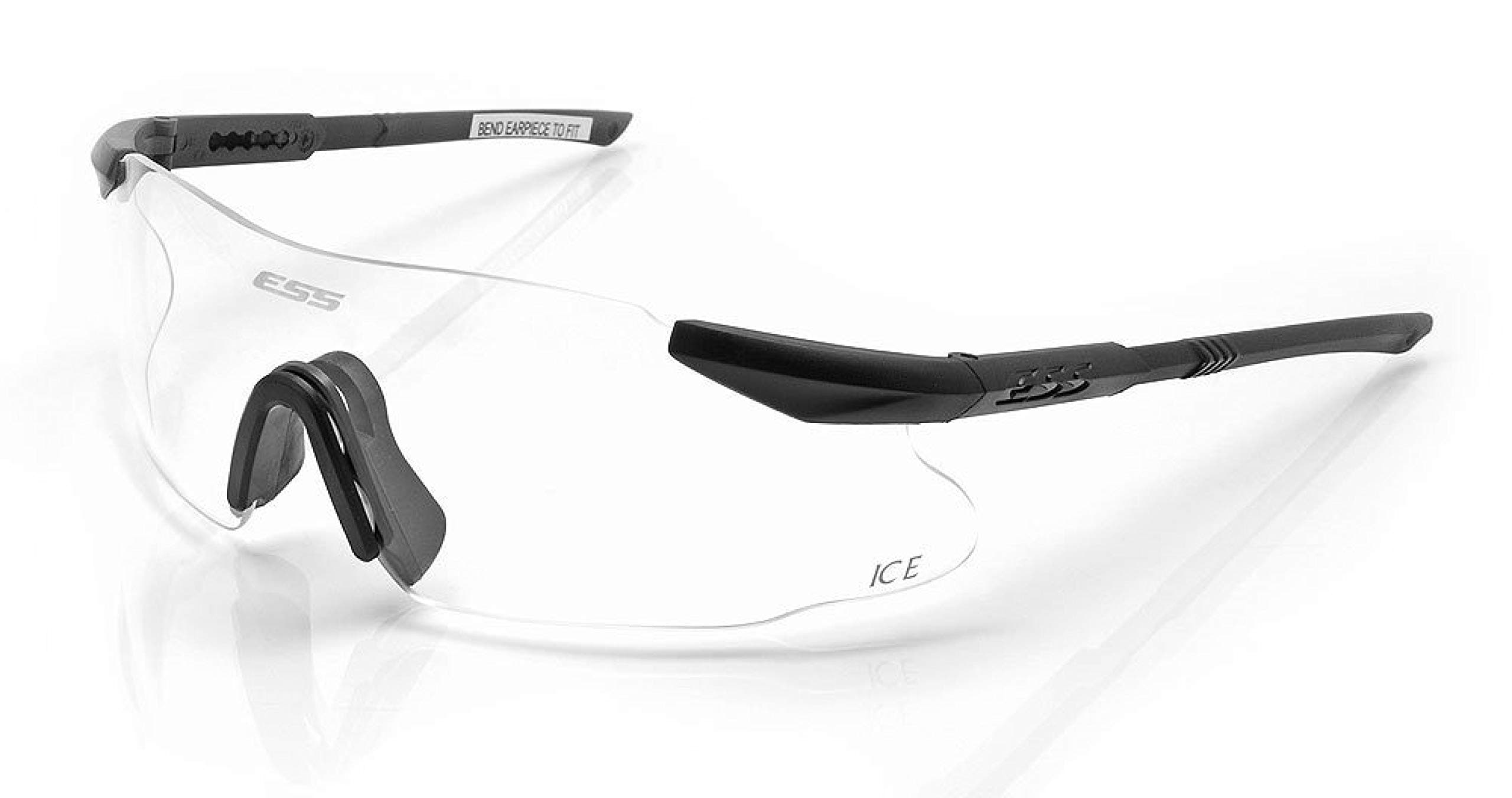 Eyewear Eye Safety Systems ICE-One Ballistic Eyeshield, Clear Lens, White, 2.4 (740-0005)