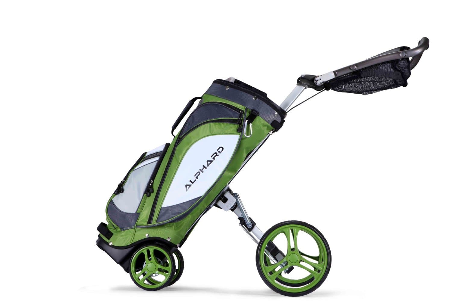 Alphard DUO LT Golf Push Cart Bag Lime Green
