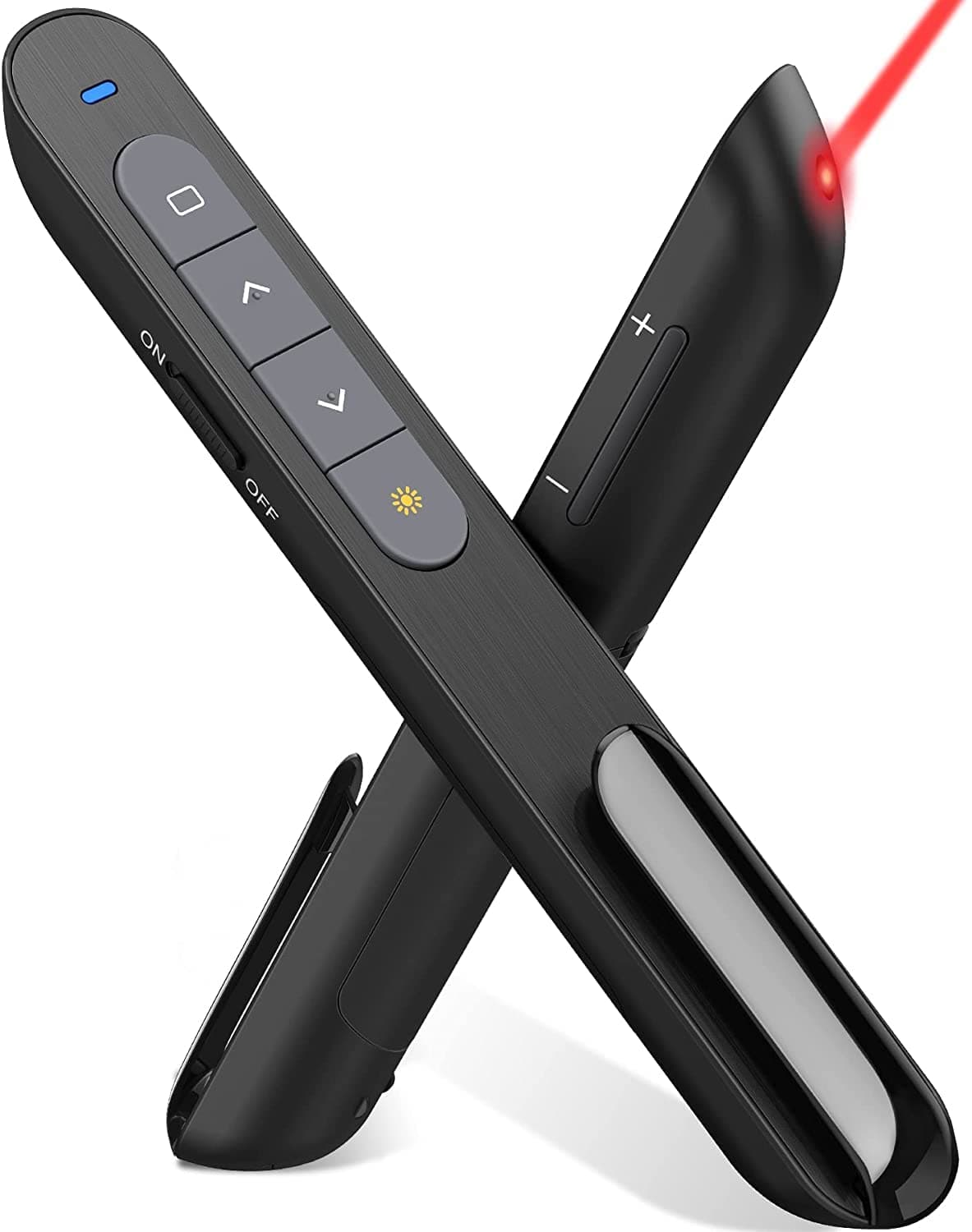 rts Wireless Presenter, Hyperlink Volume Control Presenter Rf 2.4Ghz Powerpoint Clicker Presentation Remote Control For Laser Pointer (Black)