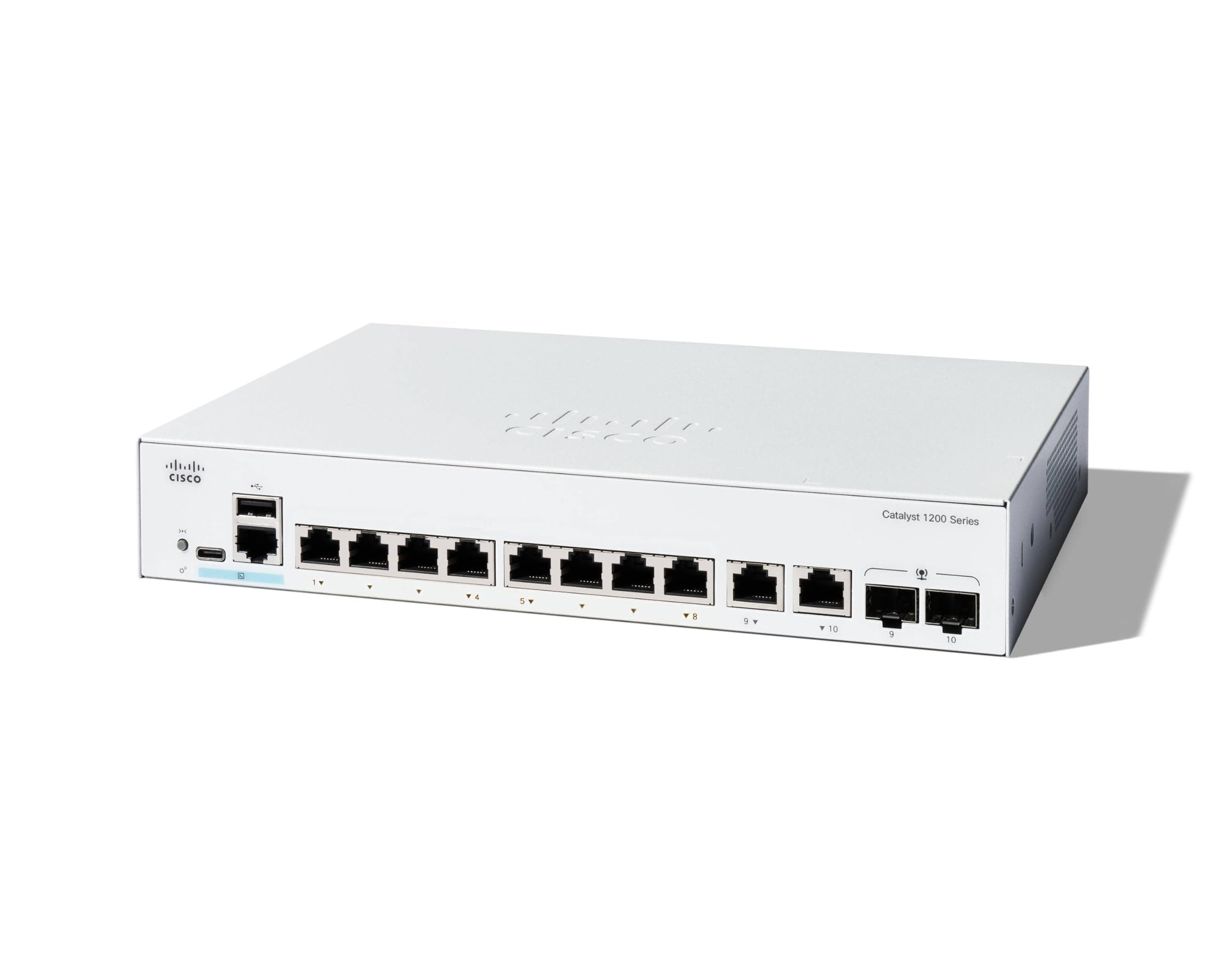 Catalyst 1200-8T-E-2G Smart Switch, 8 Port GE, Ext PS, 2x1GE Combo, Limited Lifetime Protection (C1200-8T-E-2G)