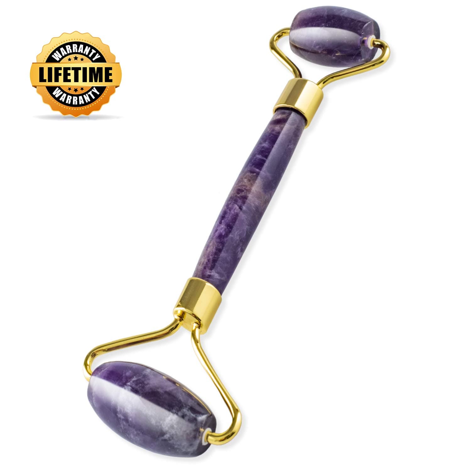 Amethyst Roller 100% Natural for Face Anti Aging Jade Roller Massager- Reducing Wrinkles, Dark Eye Circles and Lifting Your Face