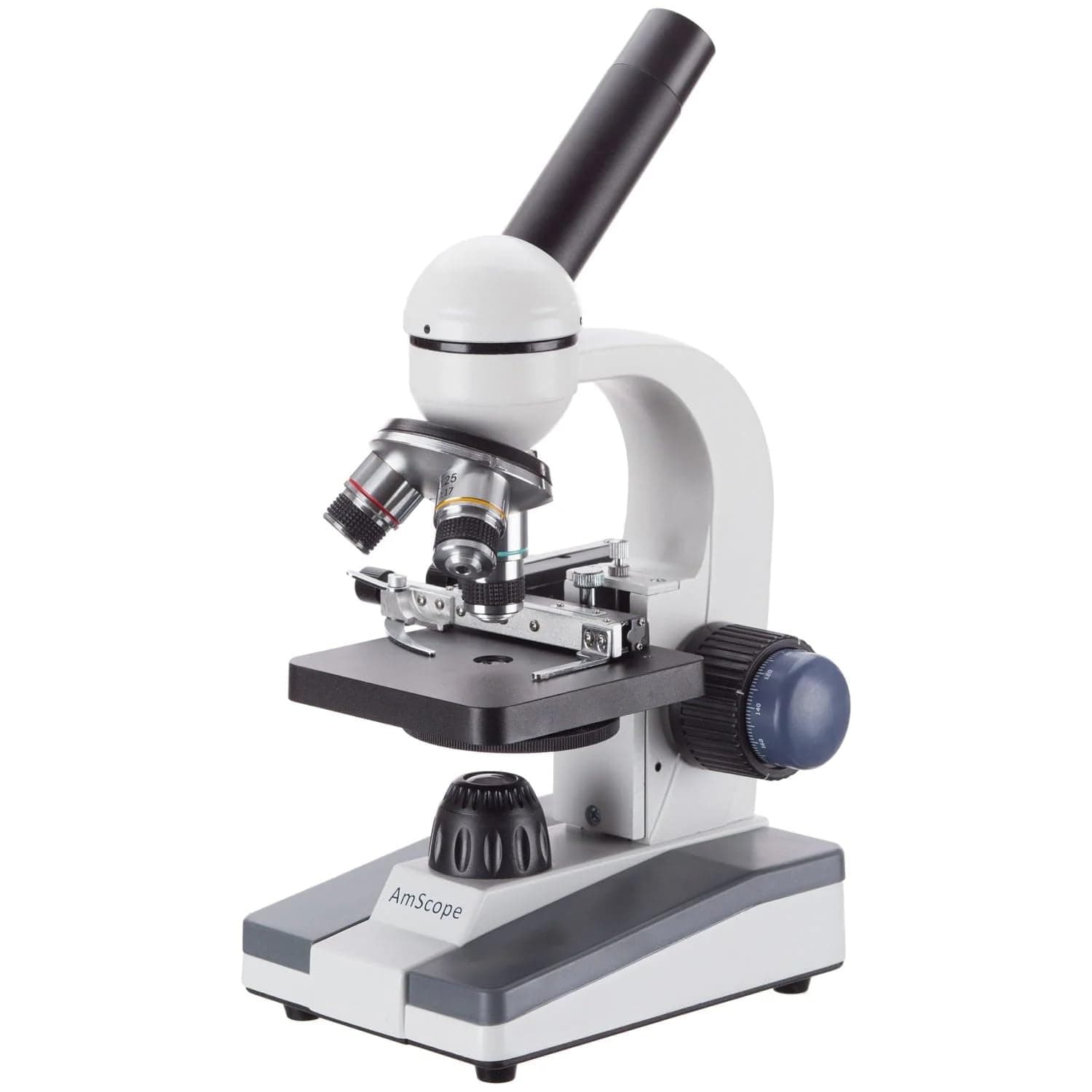 40X-1000X Student Biological Compound Microscope with Sturdy All-Metal Framework, Optical Glass Lenses, Mechanical Stage and Coarse & Fine Focusing