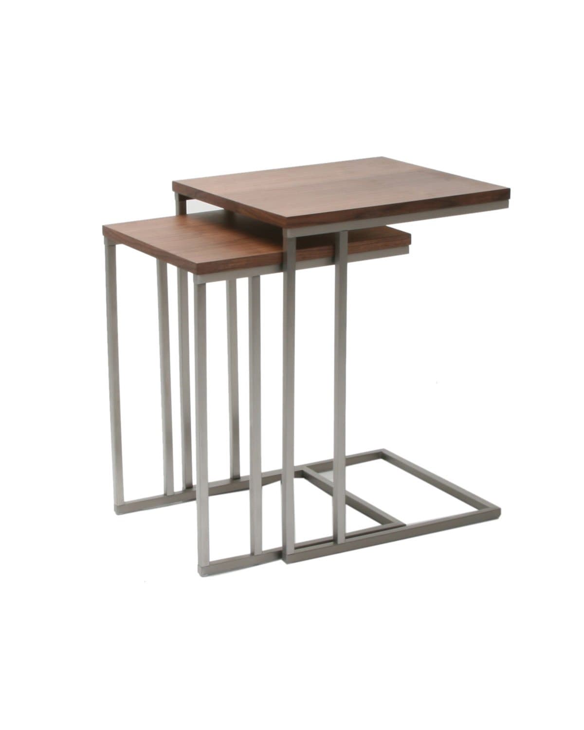 Moe's Home Collection Nesting Tabella Tables, Walnut Veneer, Set of 2