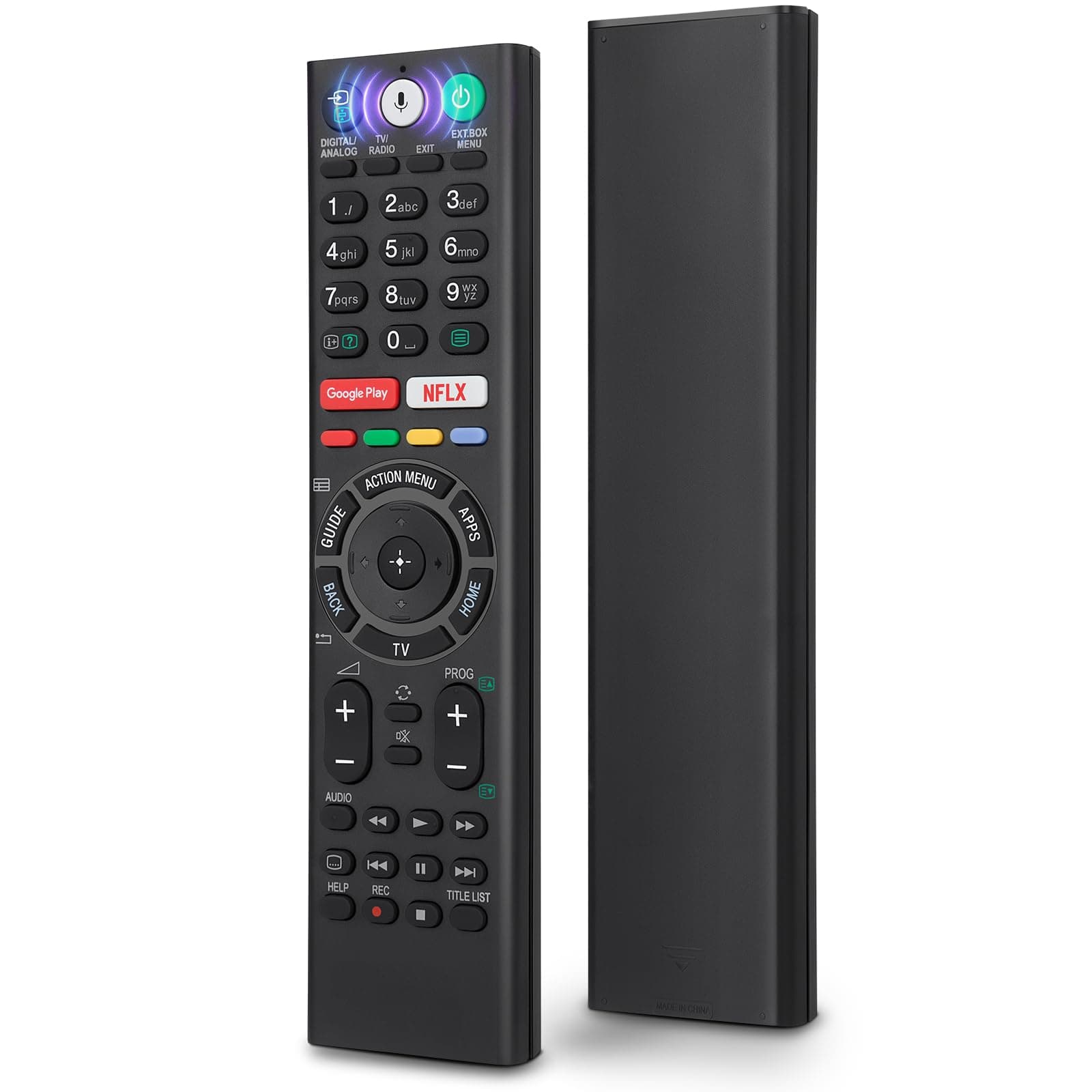 Voice Replacement Remote Control for Sony-Bravia-TVs,for All Sony 4K UHD LED LCD HD Smart TVs. 1-Year Warranty.