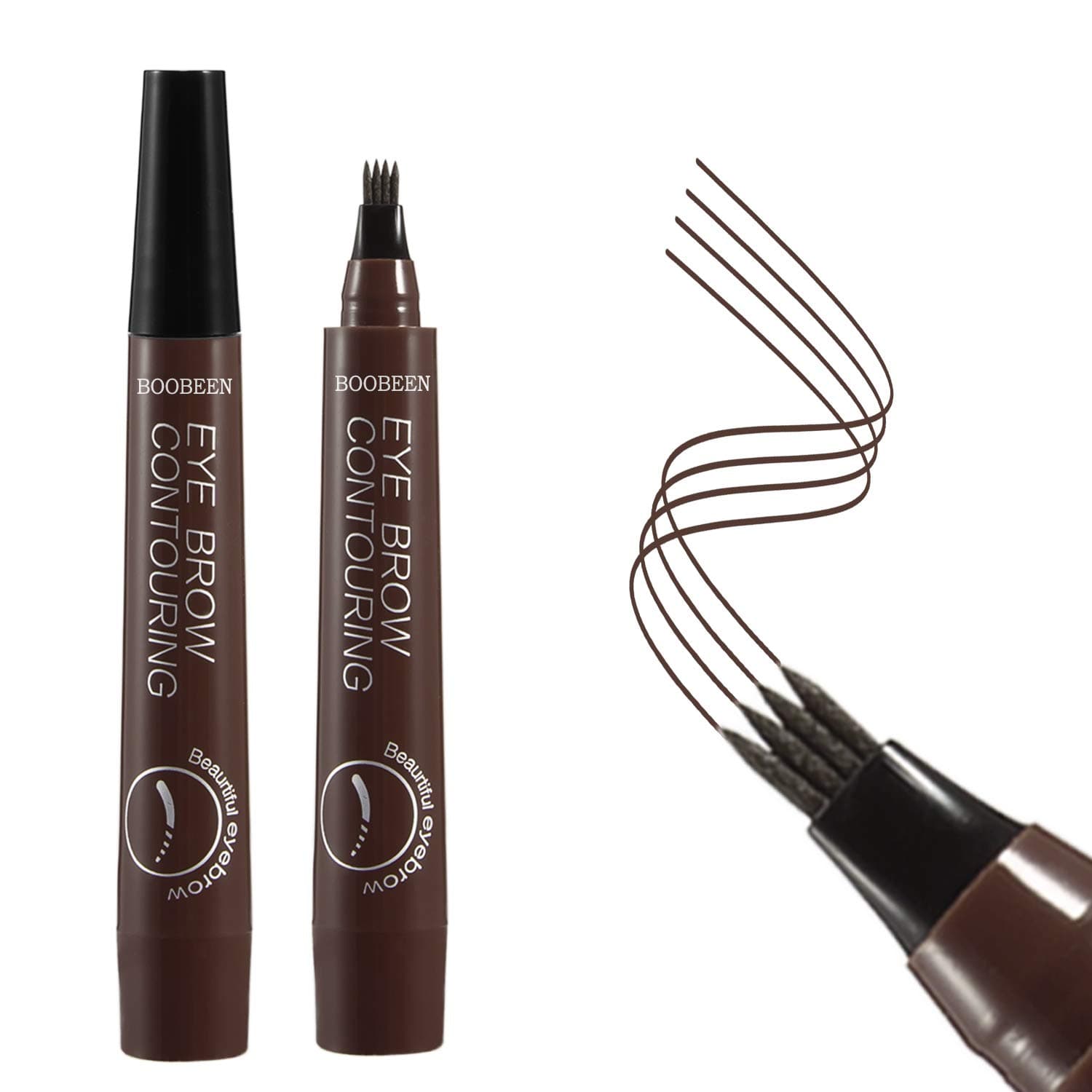 Waterproof Eyebrow Pen - Eyebrow Pencil with a Micro-Fork Tip Applicator - Creates Natural Looking Brows Makeup Effortlessly