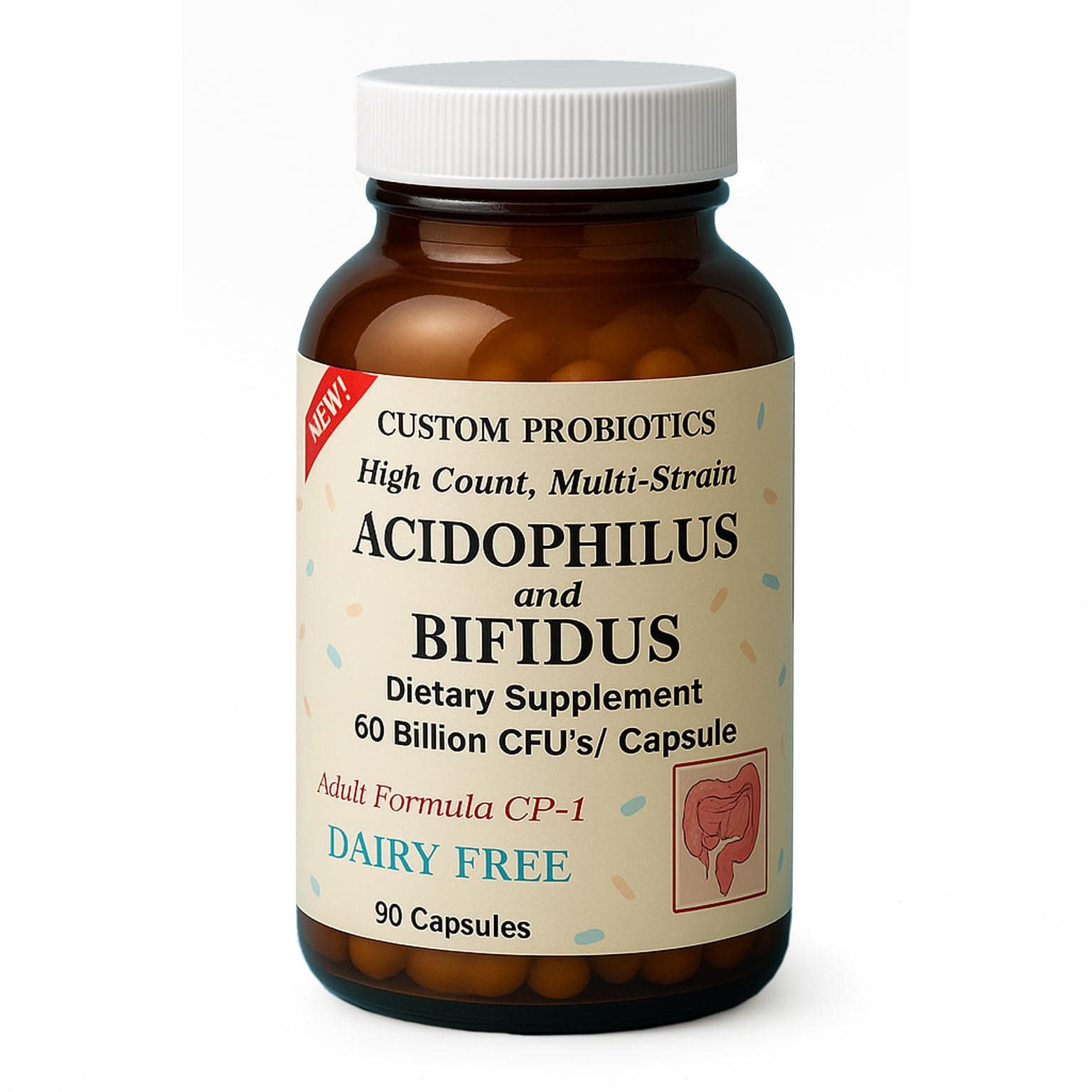 Custom Probiotics Adult Formula Cp-1-90 Capsules