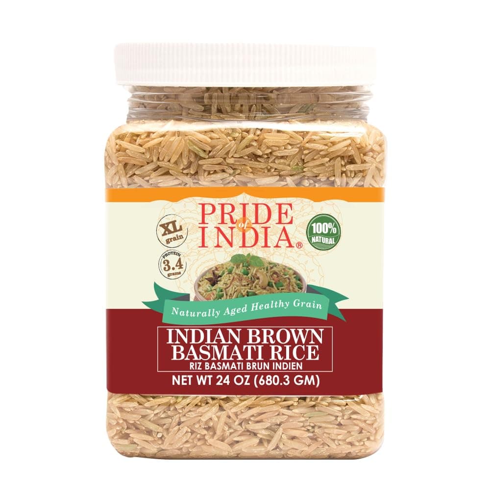 Extra Long Brown Basmati Rice – 1.5 lbs | Aromatic & Naturally Aged 2 Years Long Grain Brown Rice for Biryani, Pilaf, Rice Bowl, Spanish Rice & Vegan Meals | Gluten Free