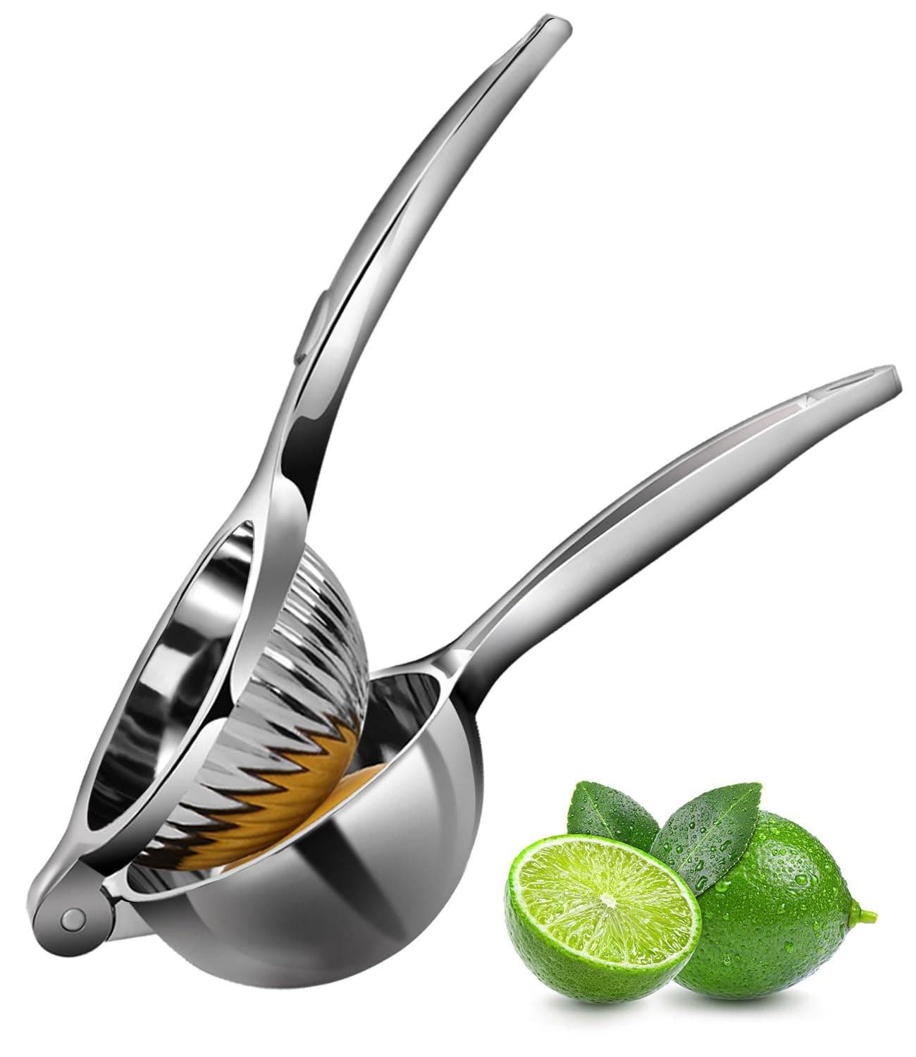 Lemon Squeezer, Max Extraction Hand Press Lemon Juicer, Heavy Duty Manual Orange Juicer, Sturdy Metal Lime Squeezer, Durable Citrus Fruit Squeezer, Easy to Clean