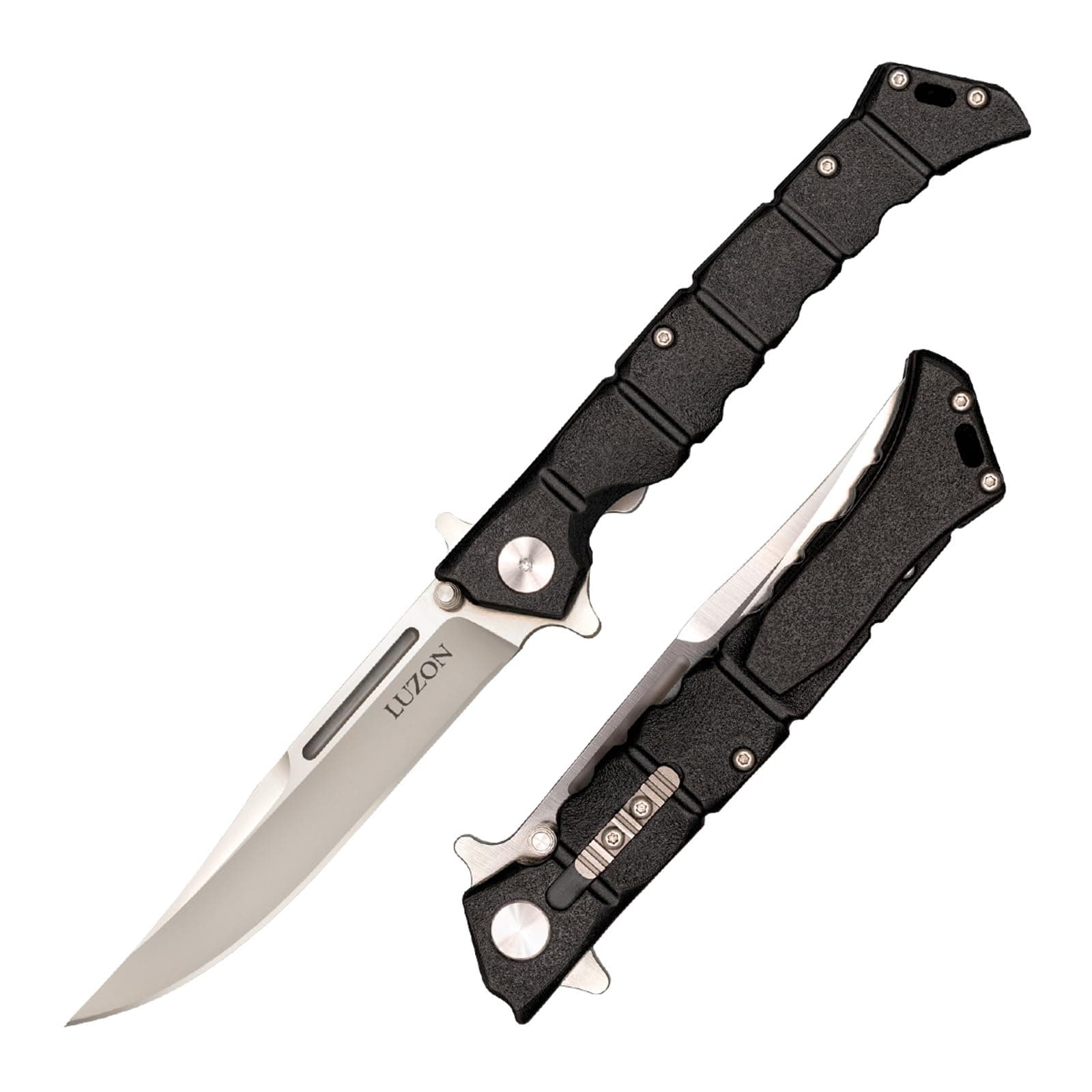 COLD STEEL Medium Luzon 4" 8Cr13MoV Razor-Sharp Clip Point Blade 5" GFN Handle Tactical EDC Folding Knife w/Leaf-Spring Lock