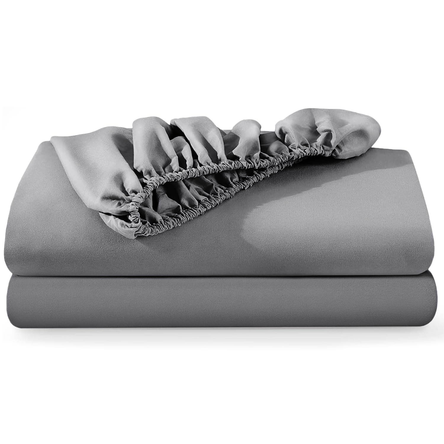 Single Fitted Sheets 2 Pack – Grey (91x190cm) up to 25cm Deep Bed Sheets