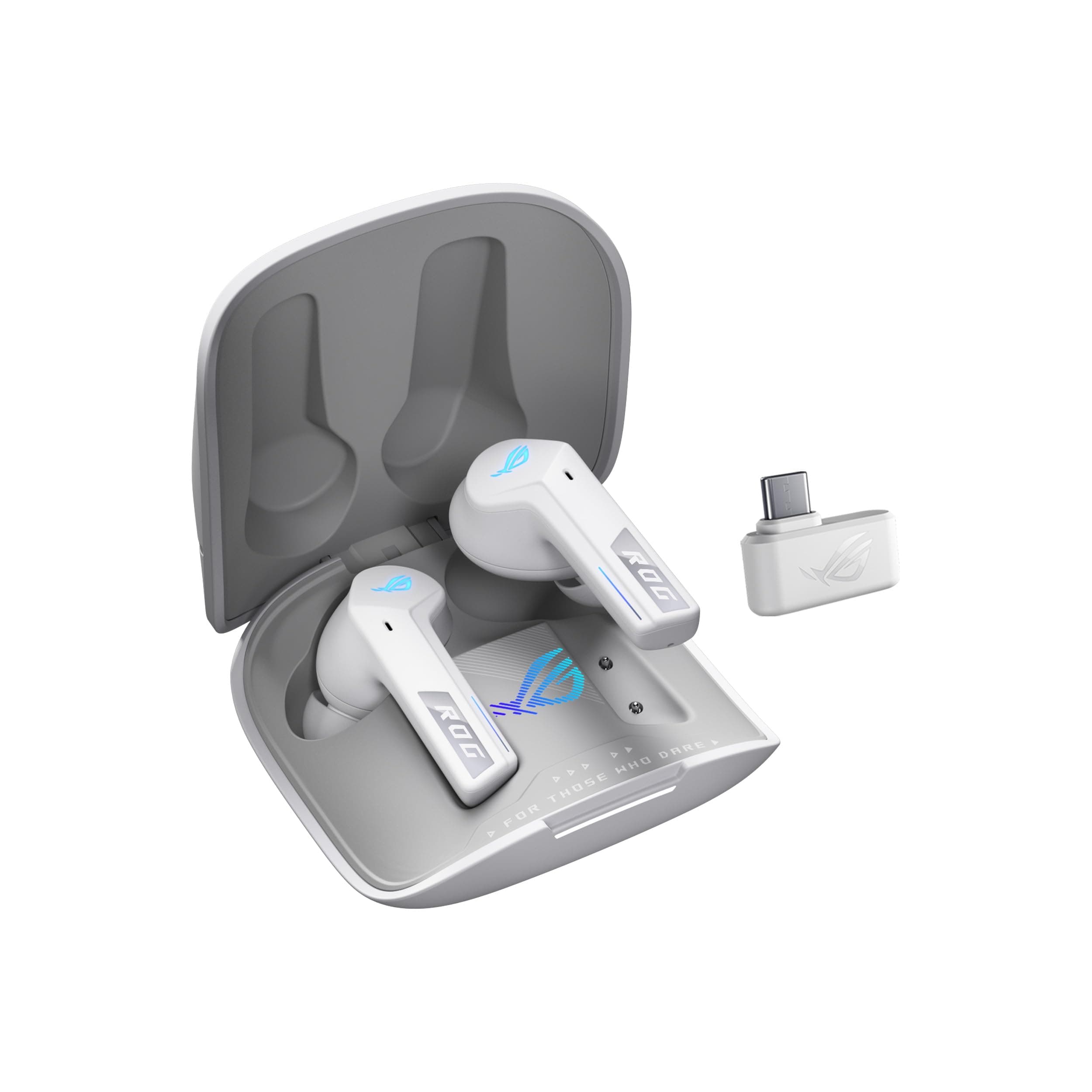 ROG Cetra True Wireless Speednova Gaming Headphones (Low-Latency Bluetooth Earbuds, Active Noise Cancelation, 27-Hour Battery Life, IPX4 Water Resistance, Wireless Charging)- Moonlight White