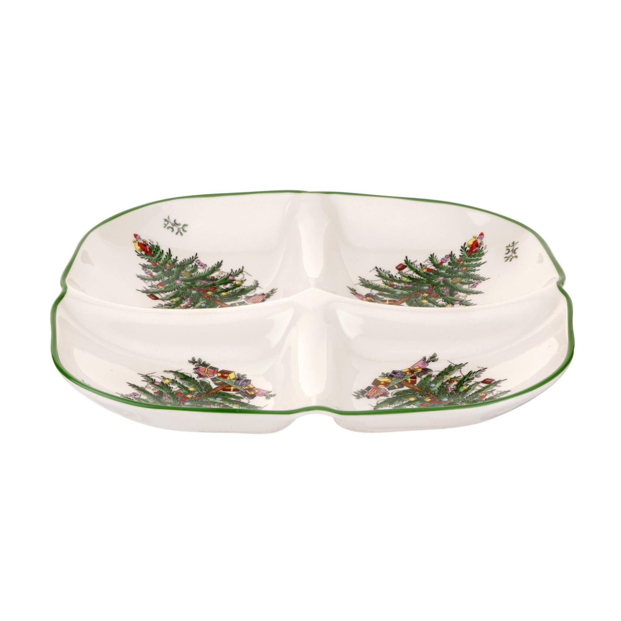 Spode Christmas Tree Sculpted 4 Section Tray