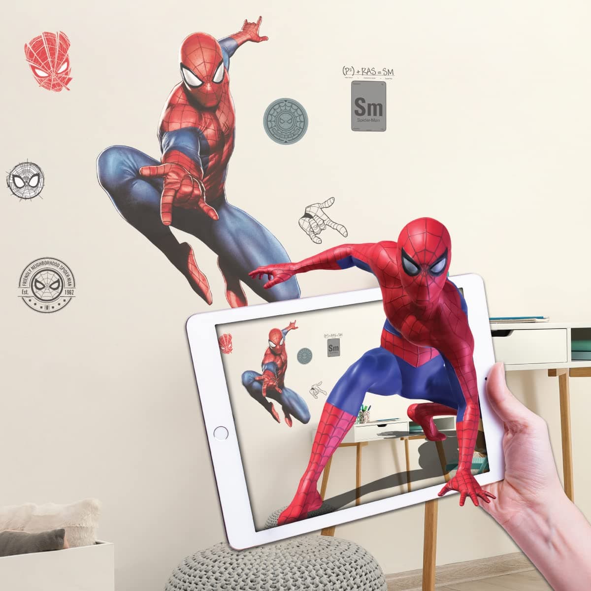 Decalcomania Marvel Spider-Man 20" x 28" Wall Decal With 3D Augmented Reality Interaction