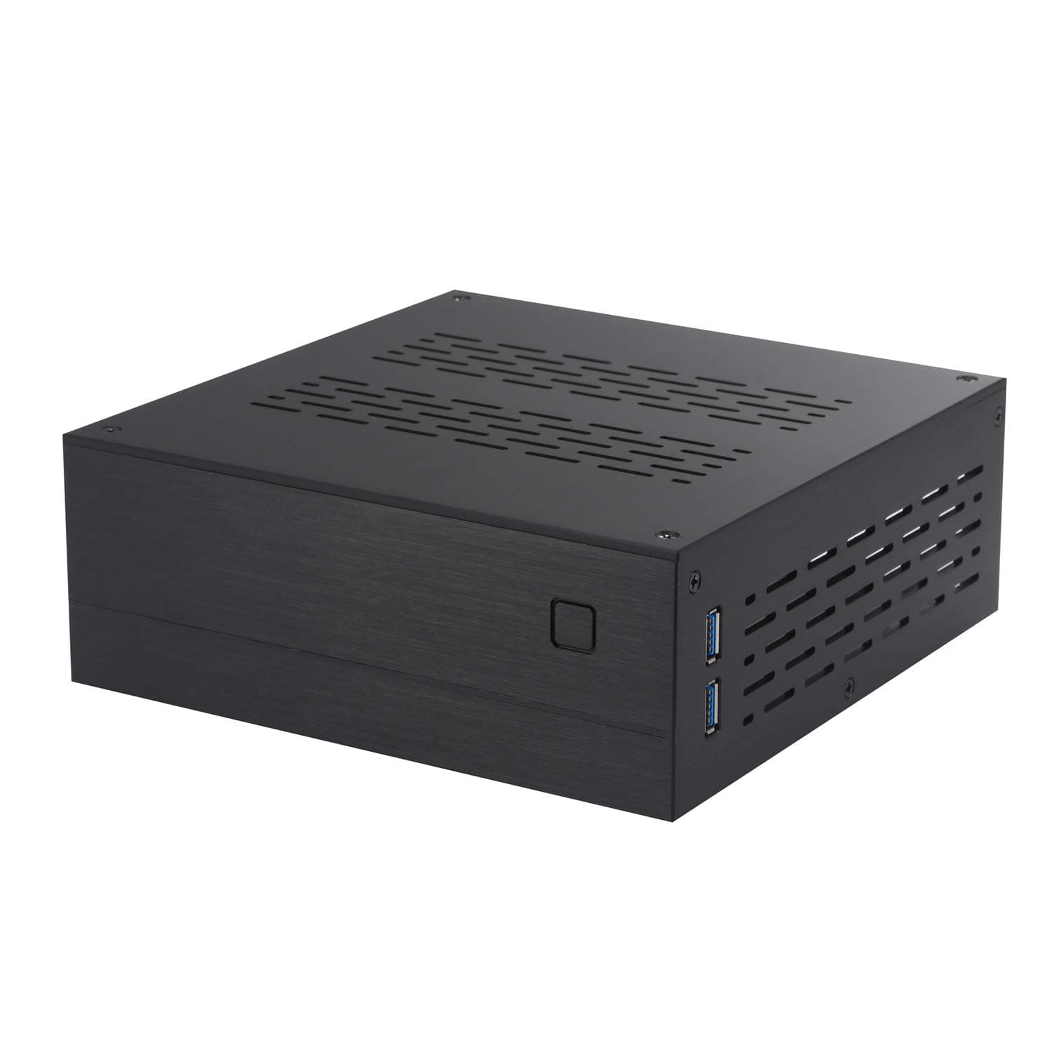 A01 Aluminum Mini-ITX HTPC Desktop Computer Chassis (Black Aluminum)