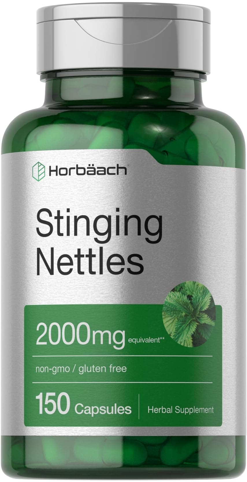 Stinging Nettle Capsules | 150 Count | Herbal Leaf Extract Supplement | Non-GMO, Gluten Free