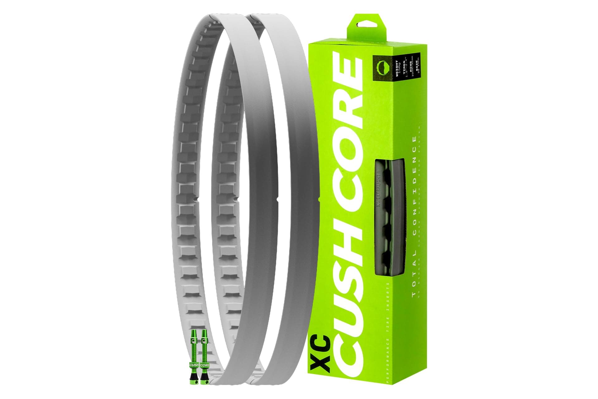 XC Set - Includes (2) Tire Inserts, (2) Presta Valves & Rim Stickers, Easy At-Home Installation, Bicycle Tire Inserts, Helps Improve Ride Quality, Fits a 1.8"-2.4" Tire (Single, 29”)