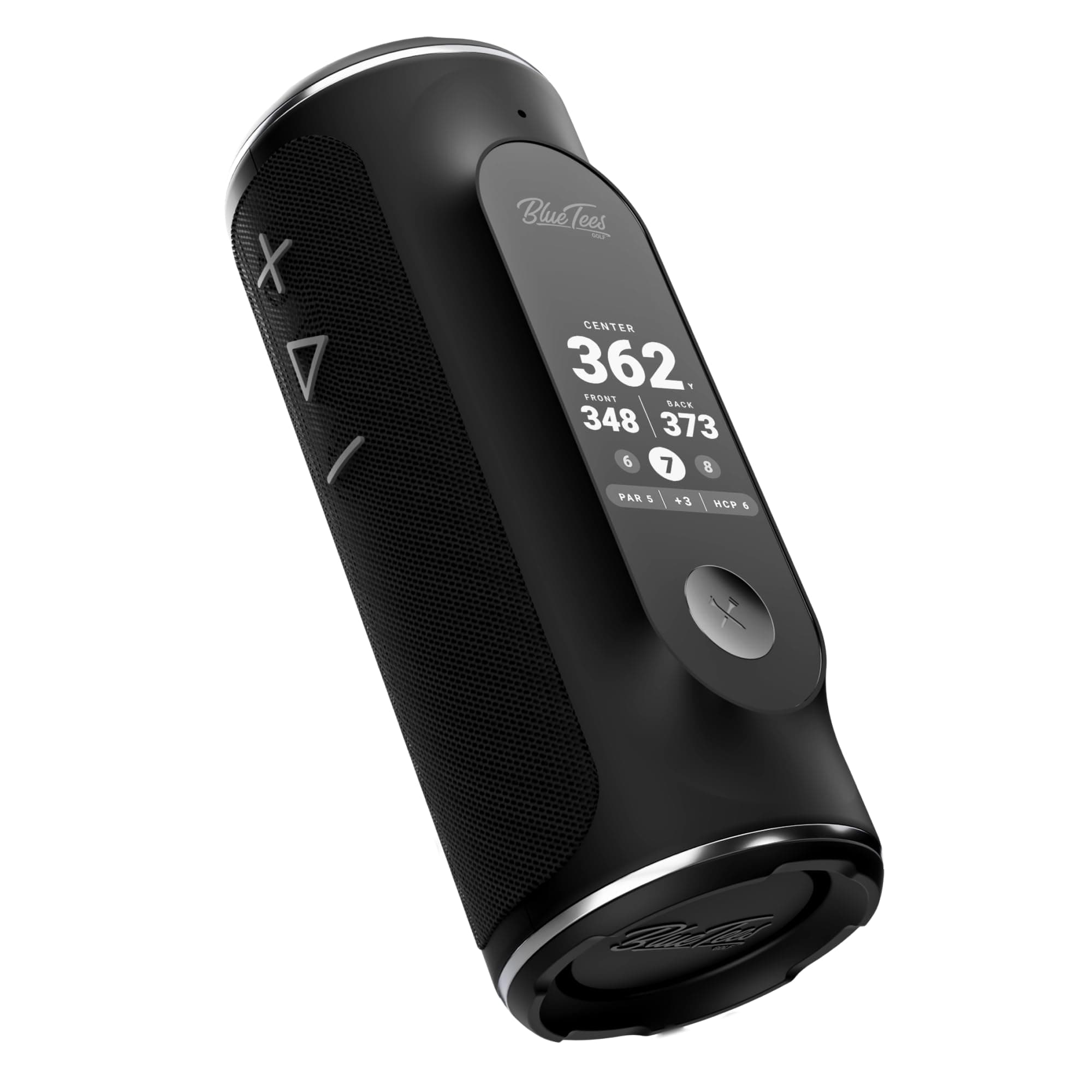 Player+ AI-Powered GPS Speaker - Touchscreen Display, 10+ Hour Battery, 40,000+ Courses, Visual & Audible Distances, Hazard Detection, IPX7 Waterproof (Black)